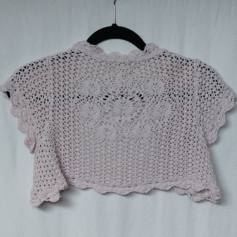 Junior's Large Tan Mudd Cropped Shoulder Shrug